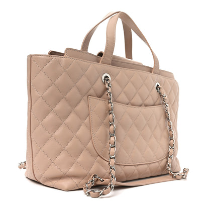 Chanel Calfskin Quilted Large Shopping Tote Light Pink 3 of 10