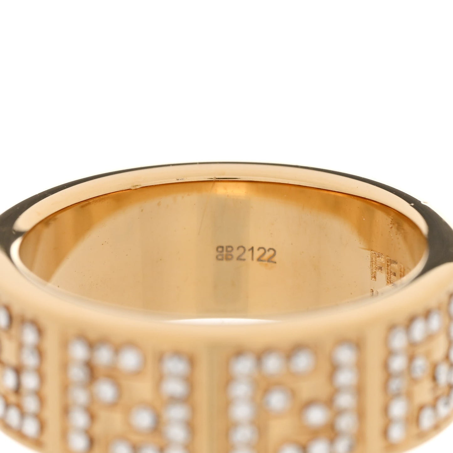 Metal Crystal Forever Fendi Ring M 54/7 Gold