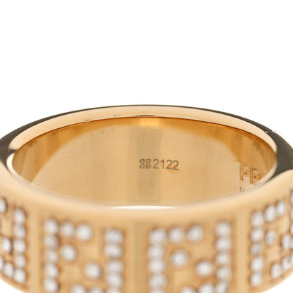 Fendi Metal Crystal Forever Fendi Ring M 54/7 Gold 6 of 7