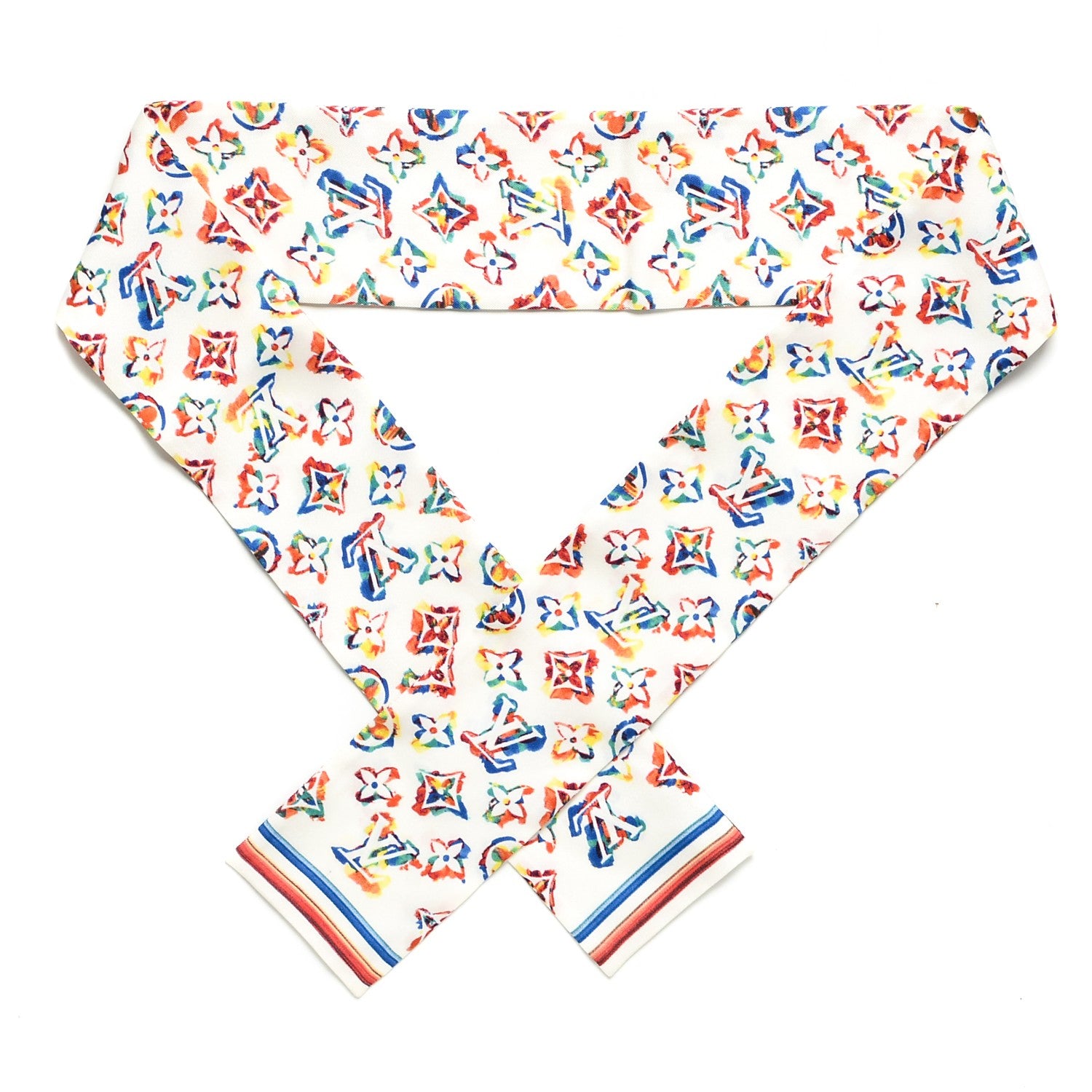 Louis Vuitton Silk Monogram Rainbow Bandeau White 1 of 4