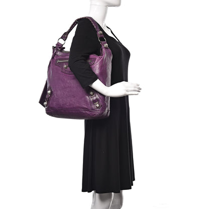 Balenciaga Agneau Giant 21 Silver Hardware Day Hobo Raisin 2 of 11
