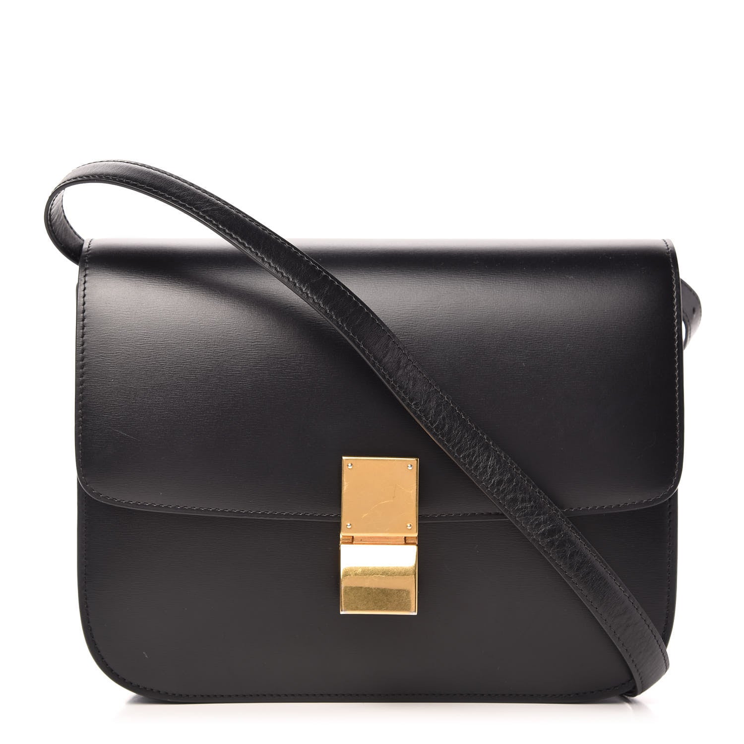 Celine Box Calfskin Medium Classic Box Flap Bag Black 1 of 10