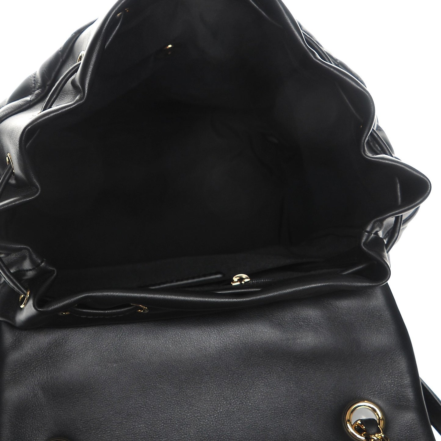 Lambskin Quilted Large Urban Spirit Backpack Black