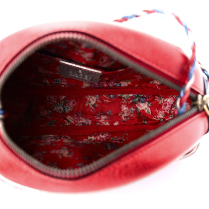 Gucci Laminated Nappa Trapuntata Mini Zumi Dome Shoulder Bag Rosso Marine Argento 5 of 11