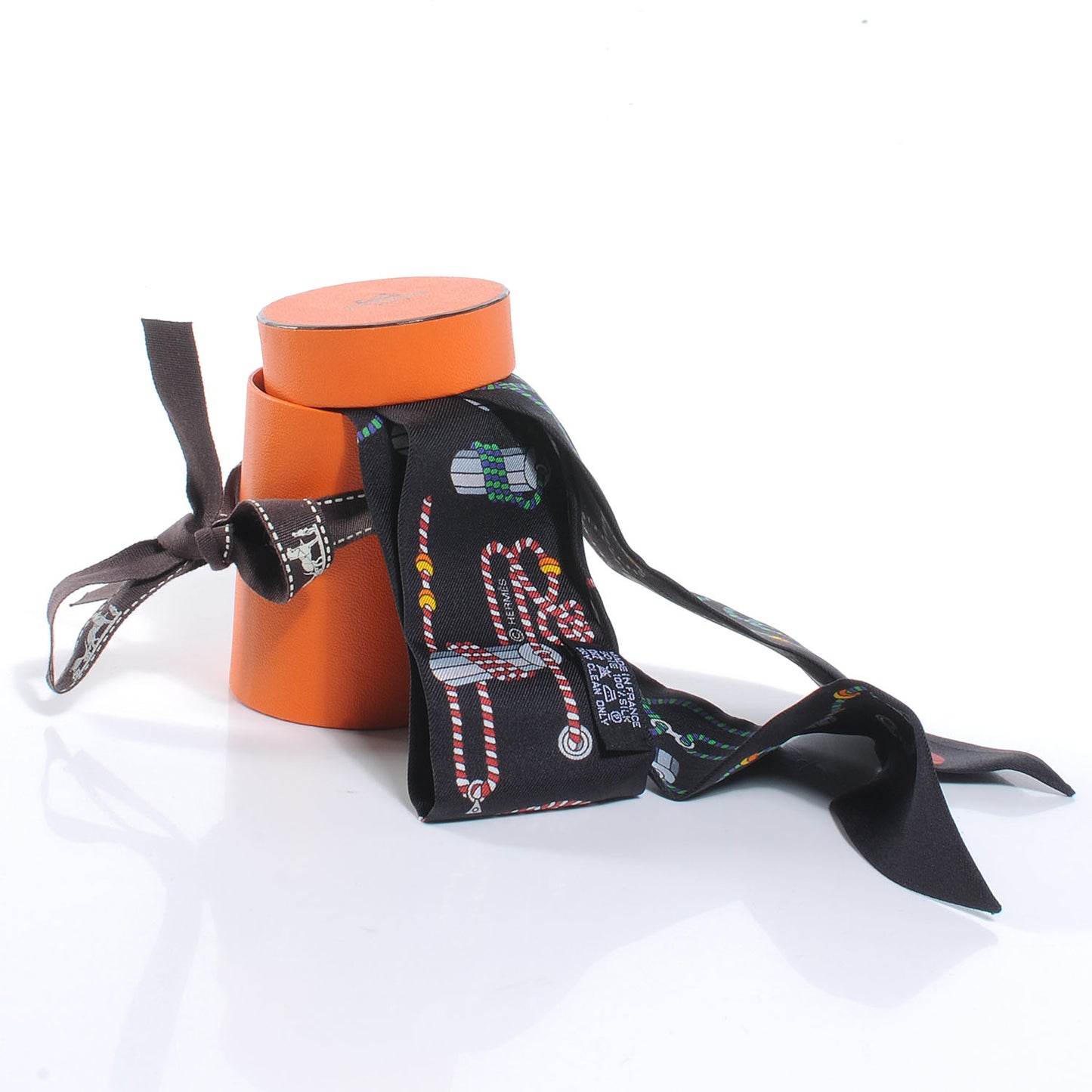 Silk Cordages Twilly Scarf Black