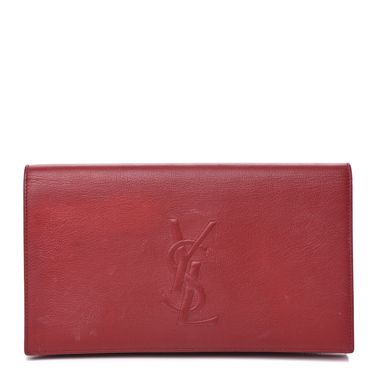 Calfskin Monogram Large Belle De Jour Clutch Red