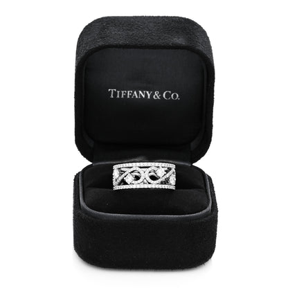 Tiffany Platinum Diamond Enchant Scroll Ring 57 8 5 of 5