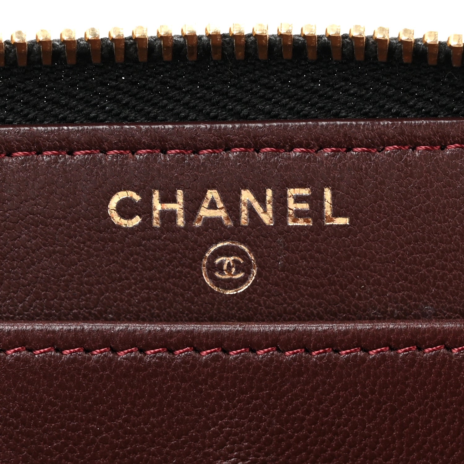 Chanel Lambskin Quilted Large Gusset Zip Around Wallet Black 6 of 12