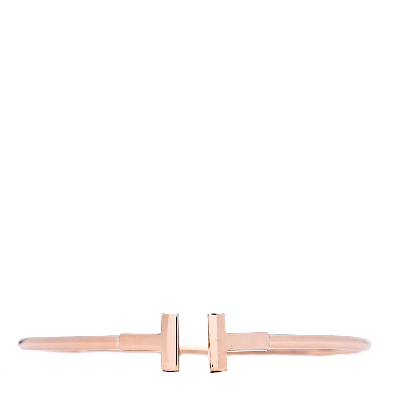 Tiffany 18K Rose Gold T Wire Bracelet 1 of 4