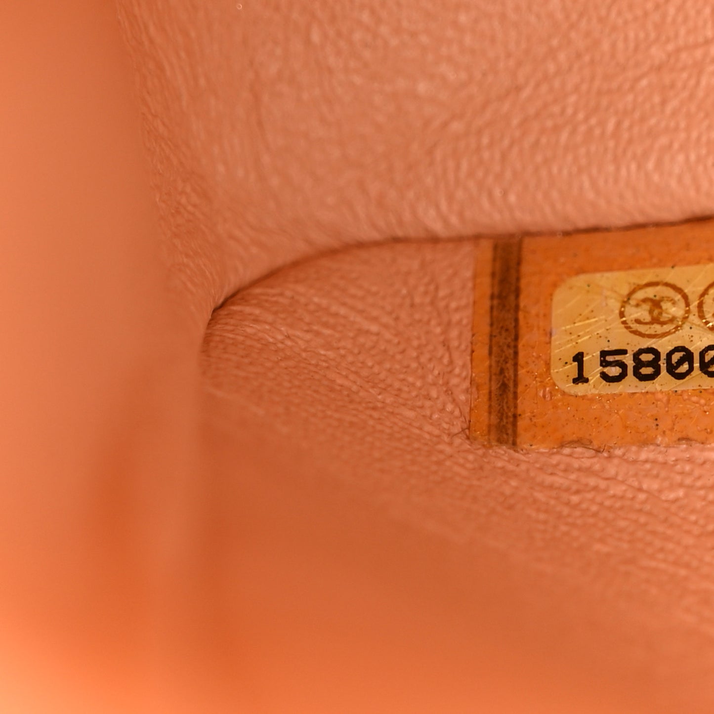 Lambskin Quilted Medium Double Flap Light Orange