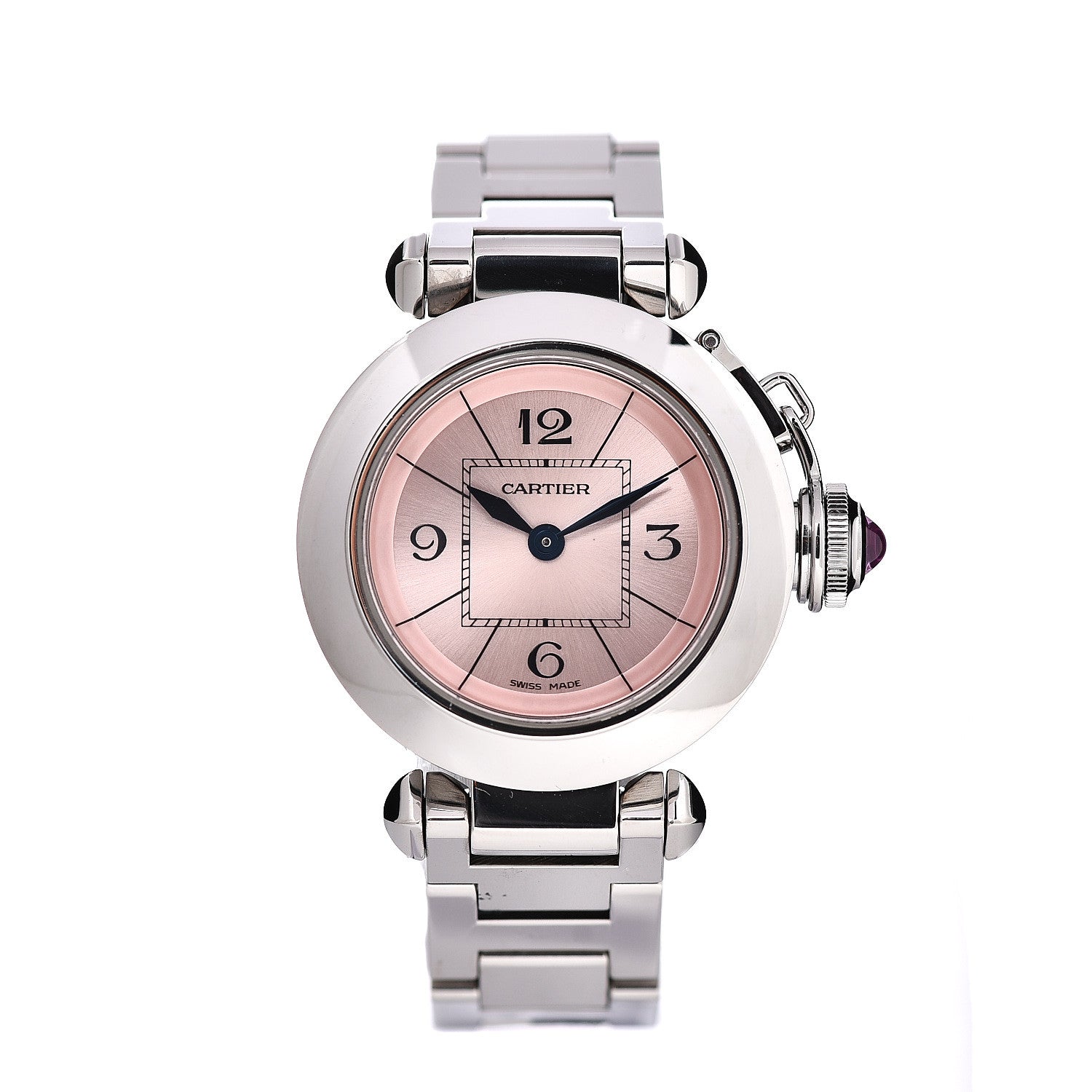 Cartier Stainless Steel 27mm Miss Pasha Quartz Watch Pink 1 of 7