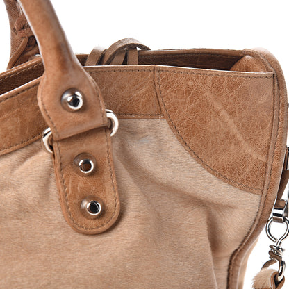 Balenciaga Chevre Pony Hair Classic Silver Hardware City Camel 10 of 13