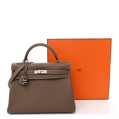 Hermes Togo Kelly Retourne 32 Etoupe 13 of 13