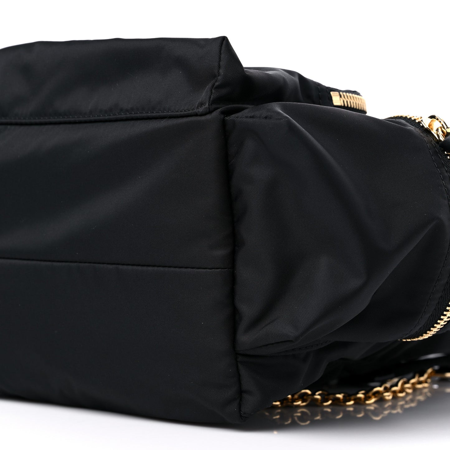Nylon Medium Rucksack Runway Backpack Black Gold