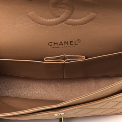 Chanel Lambskin Quilted Medium Double Flap Beige 4 of 12