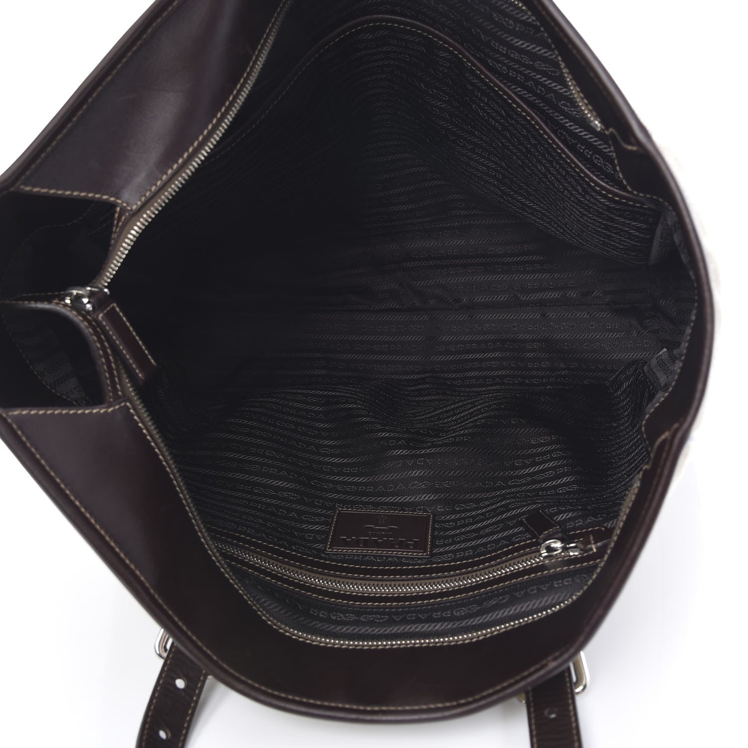 Prada Jacquard Logo Tote Corda Bruciato 5 of 12