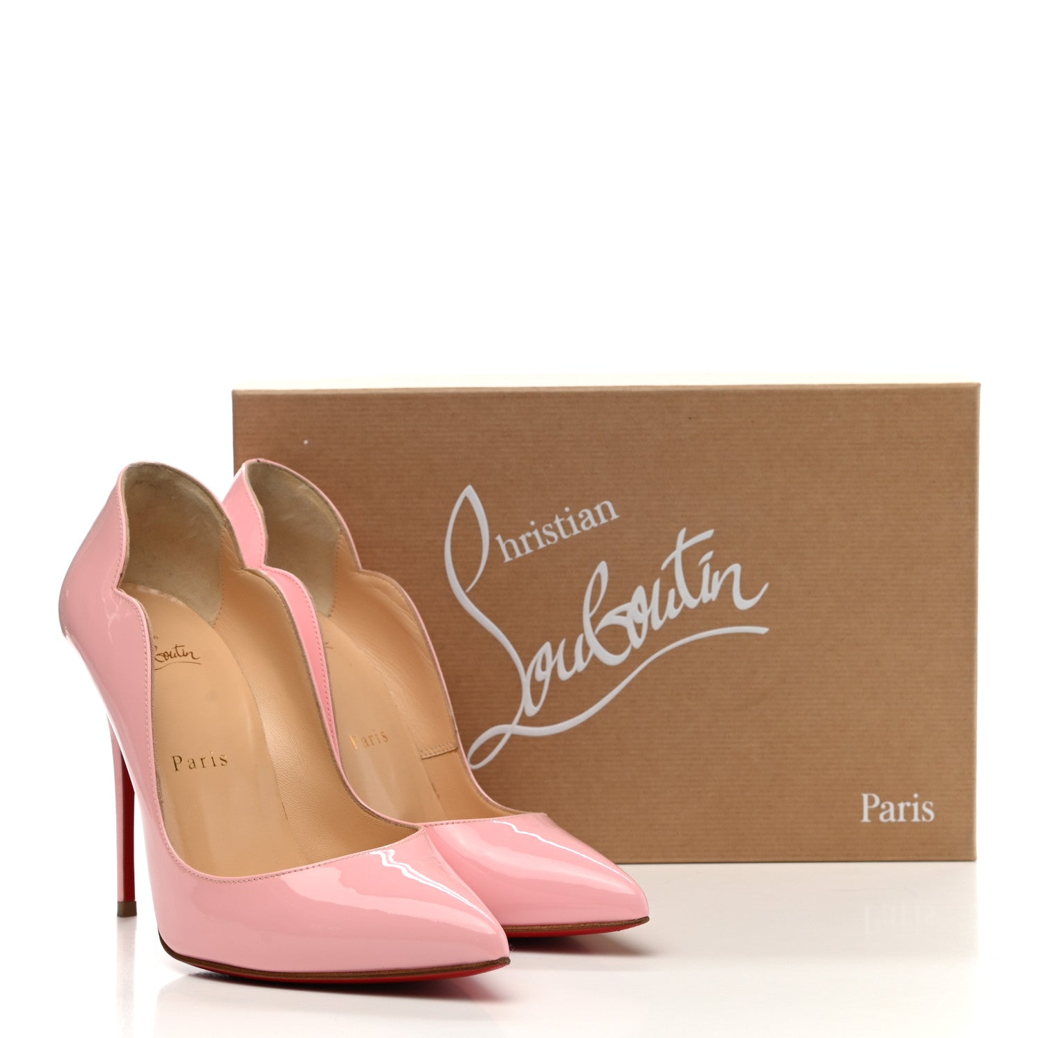 Christian Louboutin Patent Hot Chick 100 Pumps 37 Eglantine 12 of 12