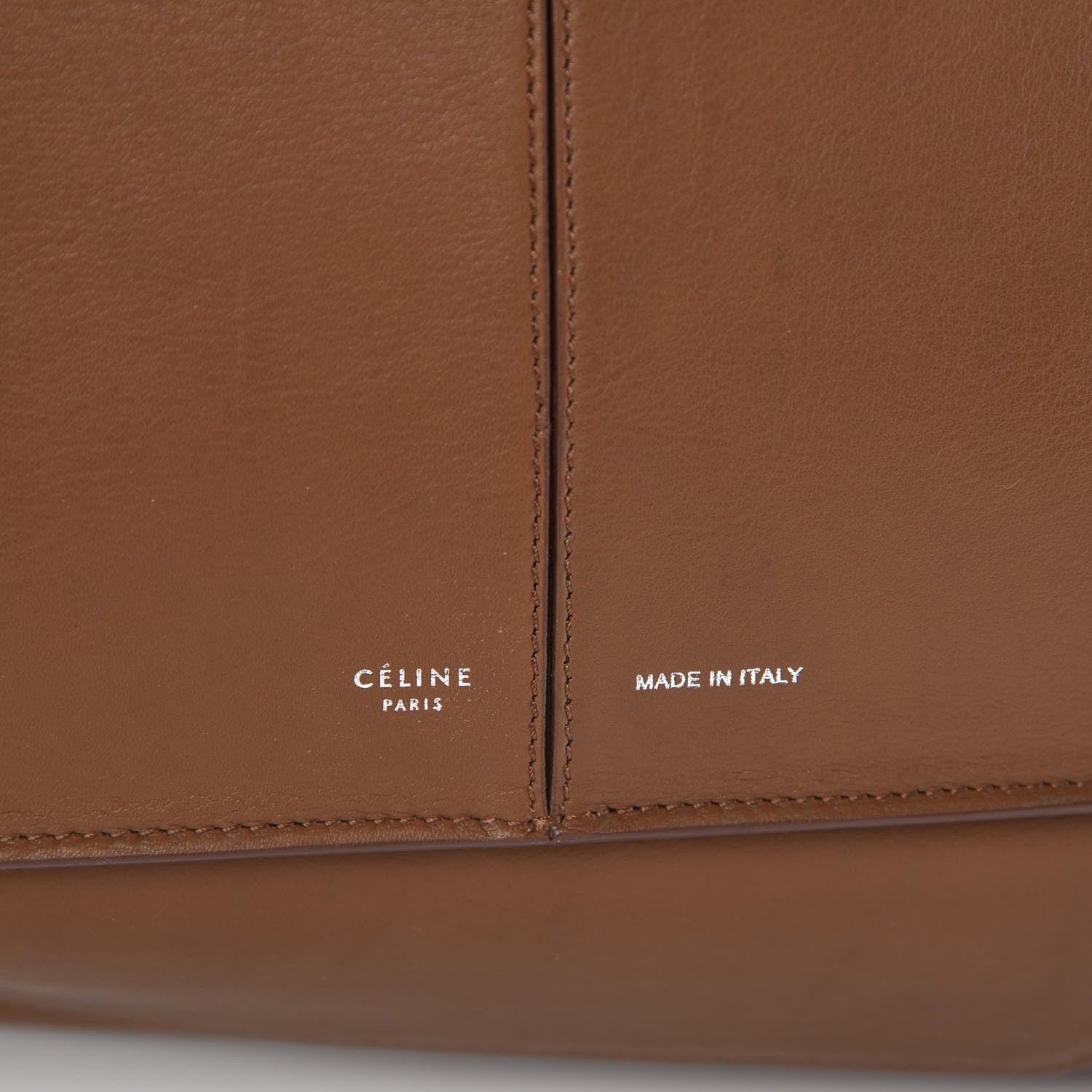Celine Calfskin Medium Tri-Fold Bag Taupe 6 of 7