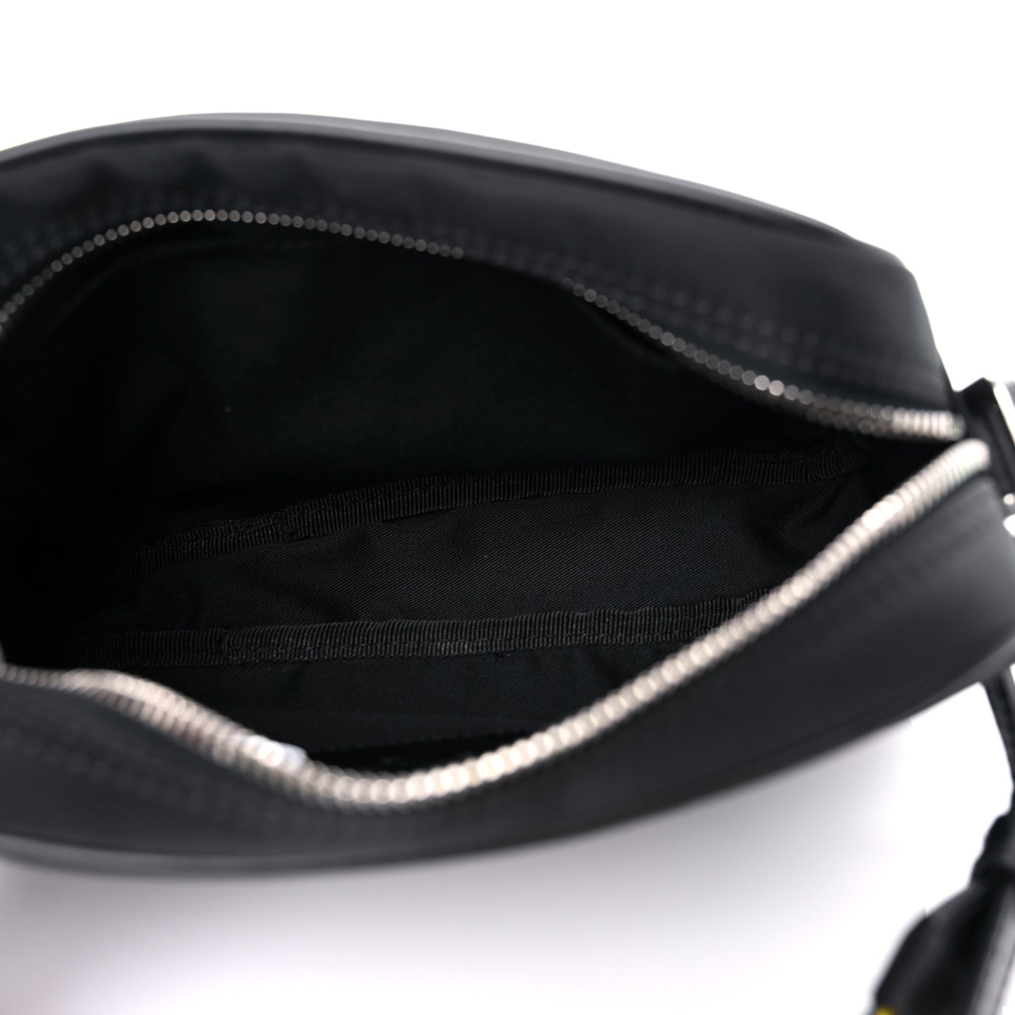 Nylon Logo Print Crossbody Bag Black