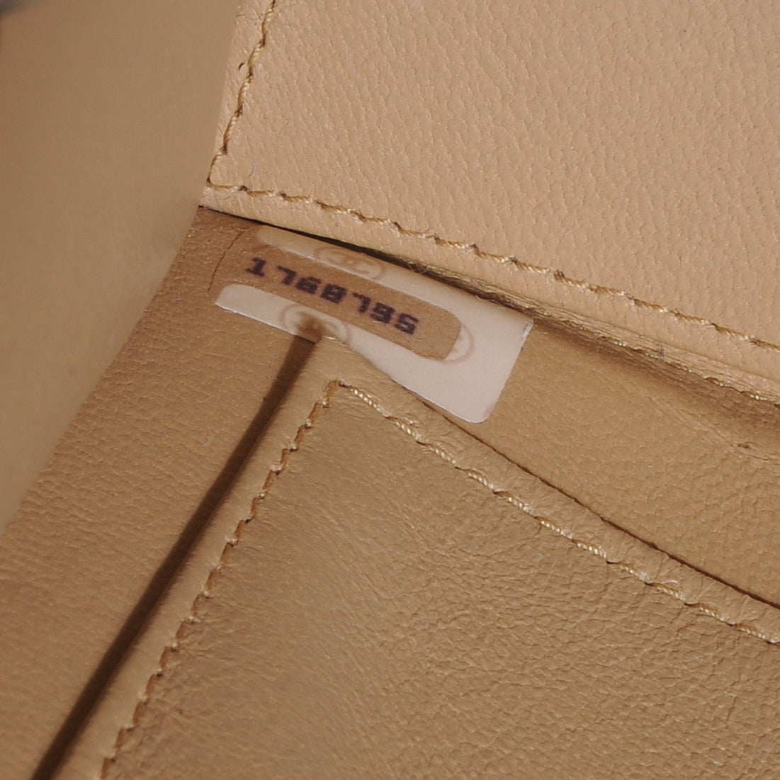 Chanel Lambskin Quilted Trapezoid Shoulder Flap Bag Beige 8 of 9