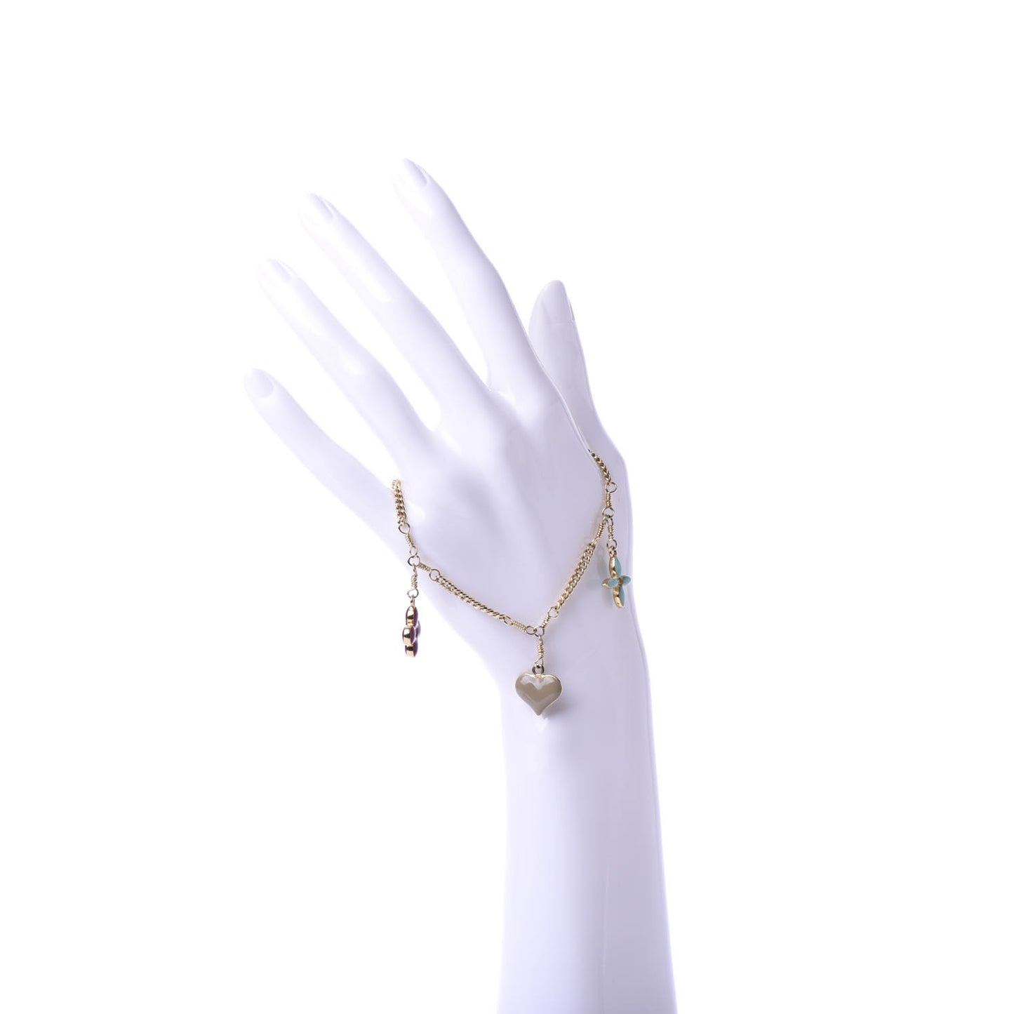 Sweet Monogram Charm Bracelet Gold