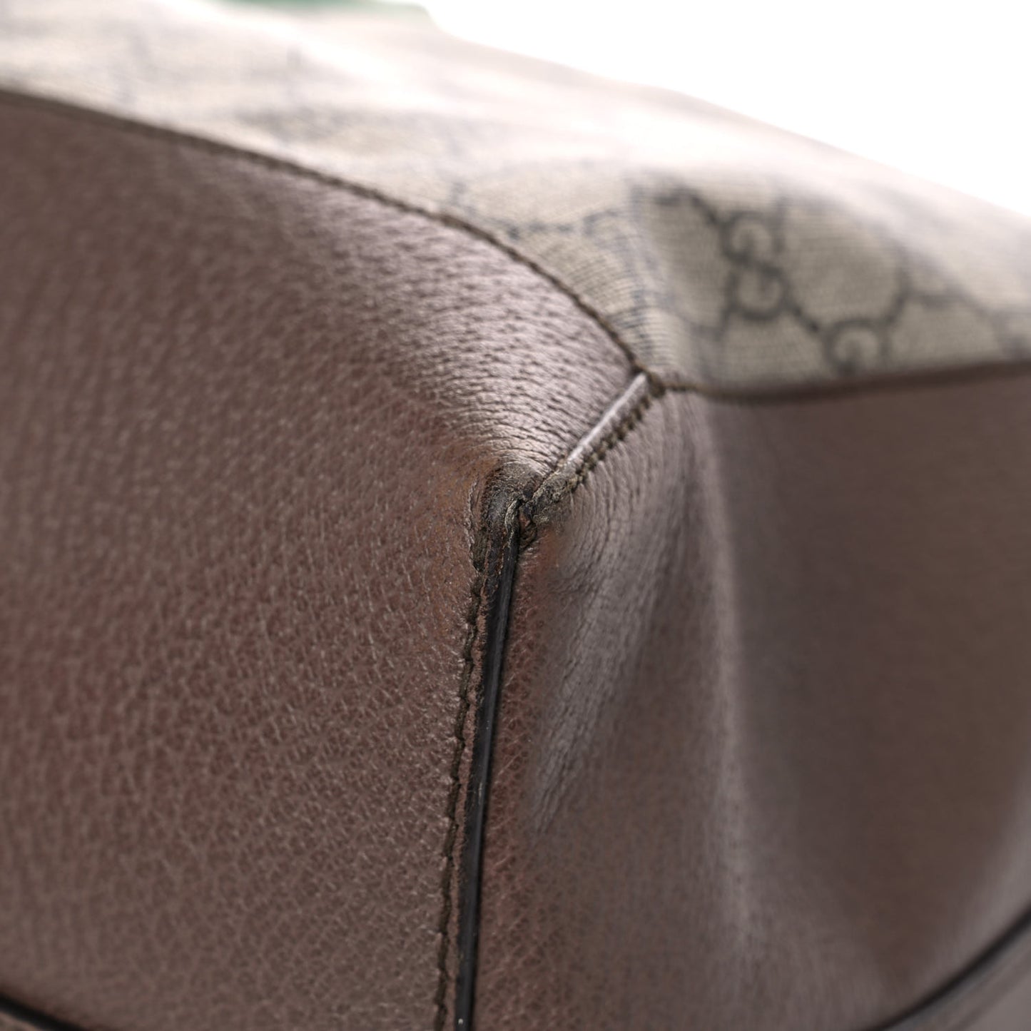 GG Supreme Monogram Web Ophidia Tote Brown