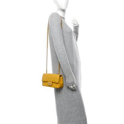 Chanel Caviar Quilted Mini Rectangular Flap Yellow 2 of 10