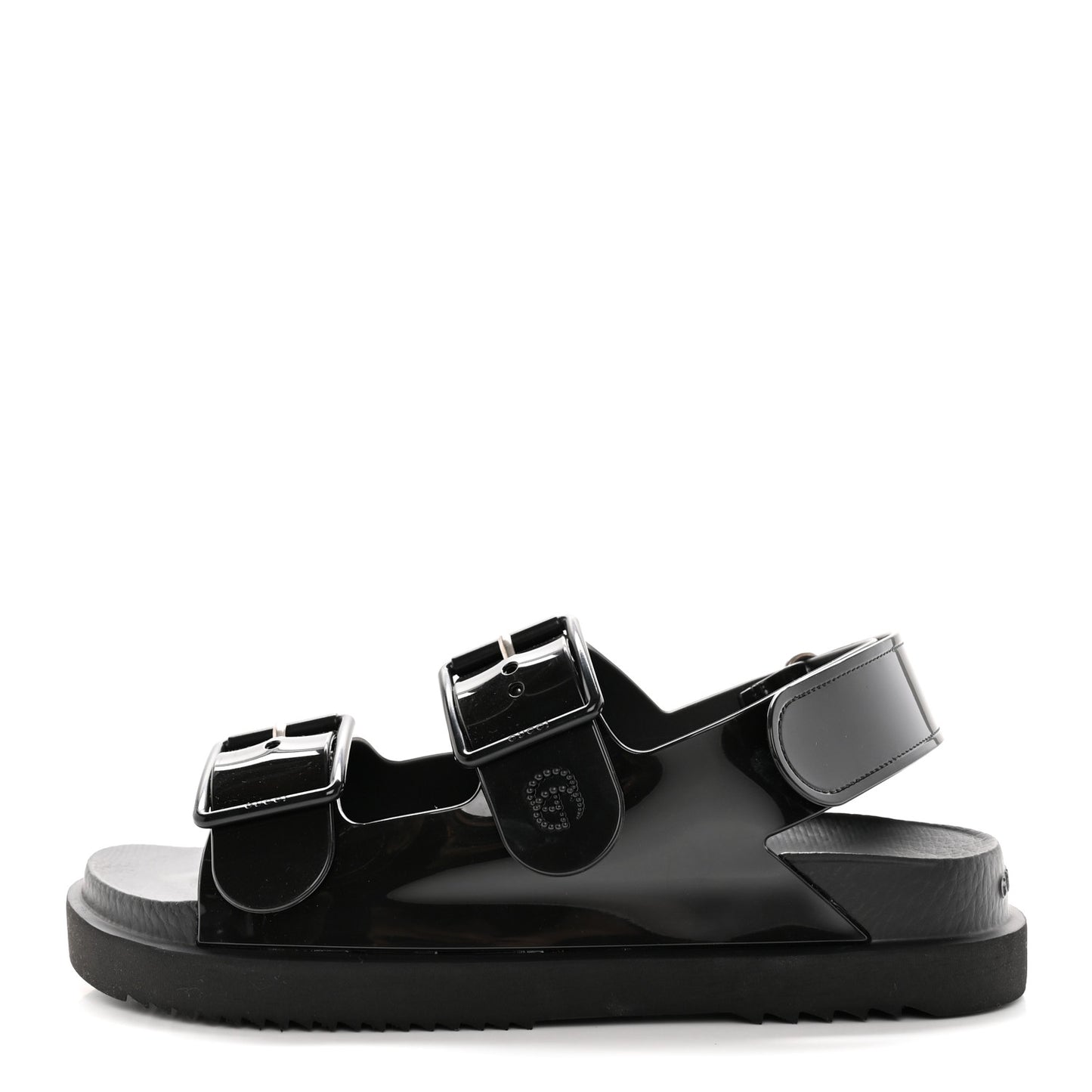 Rubber Mini Double G Womens Isla Dad Sandals 36 Black