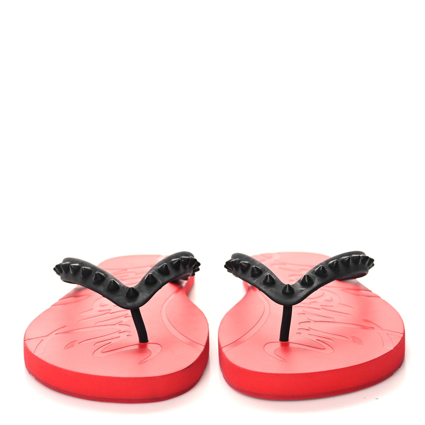 Rubber Spike Mens Loubi Flip Flop 42 Black