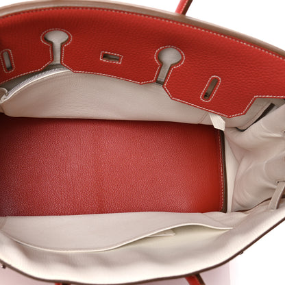 Hermes Togo Birkin 35 Sanguine White 4 of 4