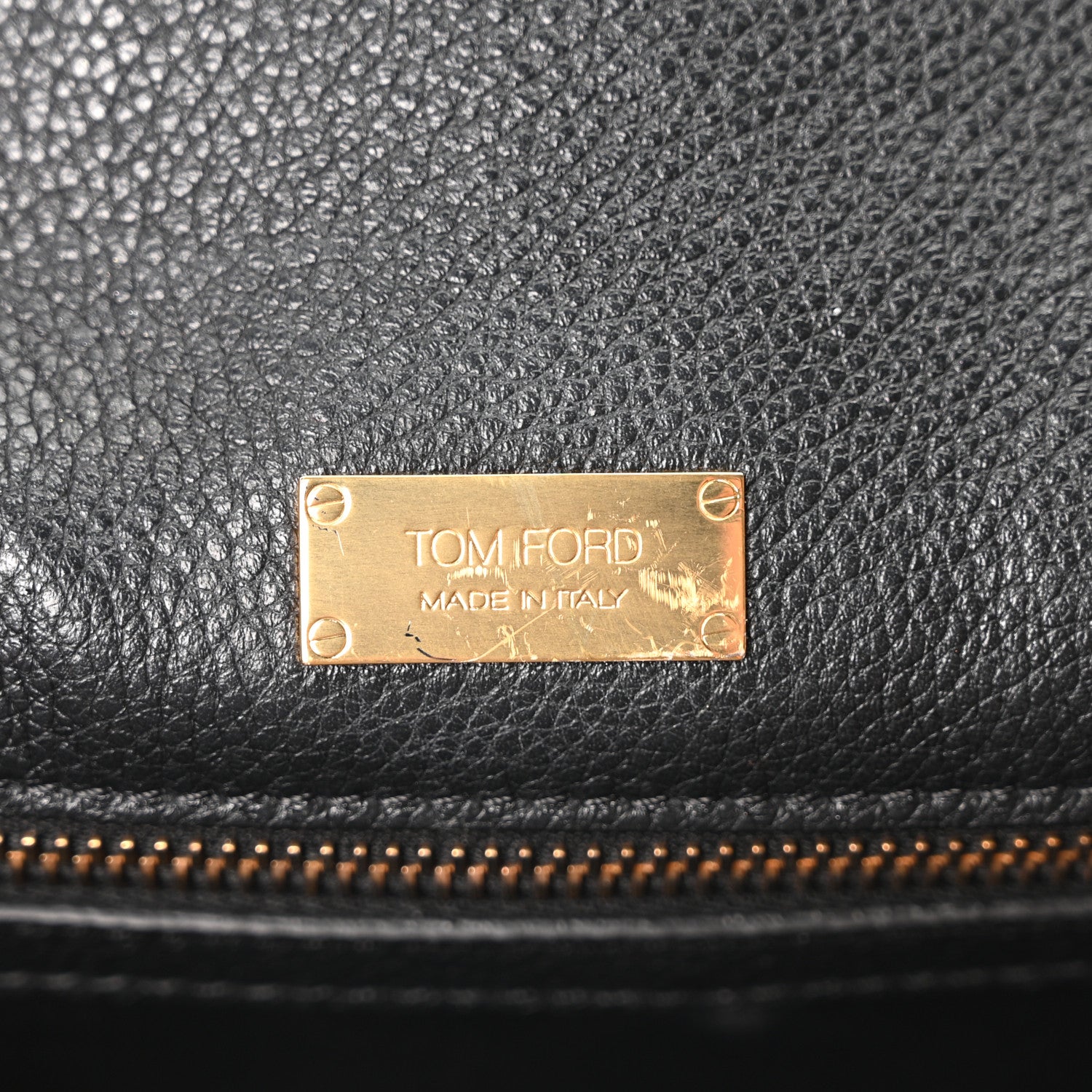 Tom Ford Grained Calfskin Tara Chain Shoulder Bag Black 6 of 9
