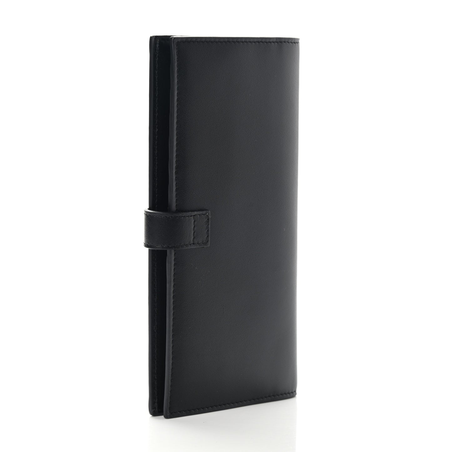 Calfskin Medusa Long Wallet Black
