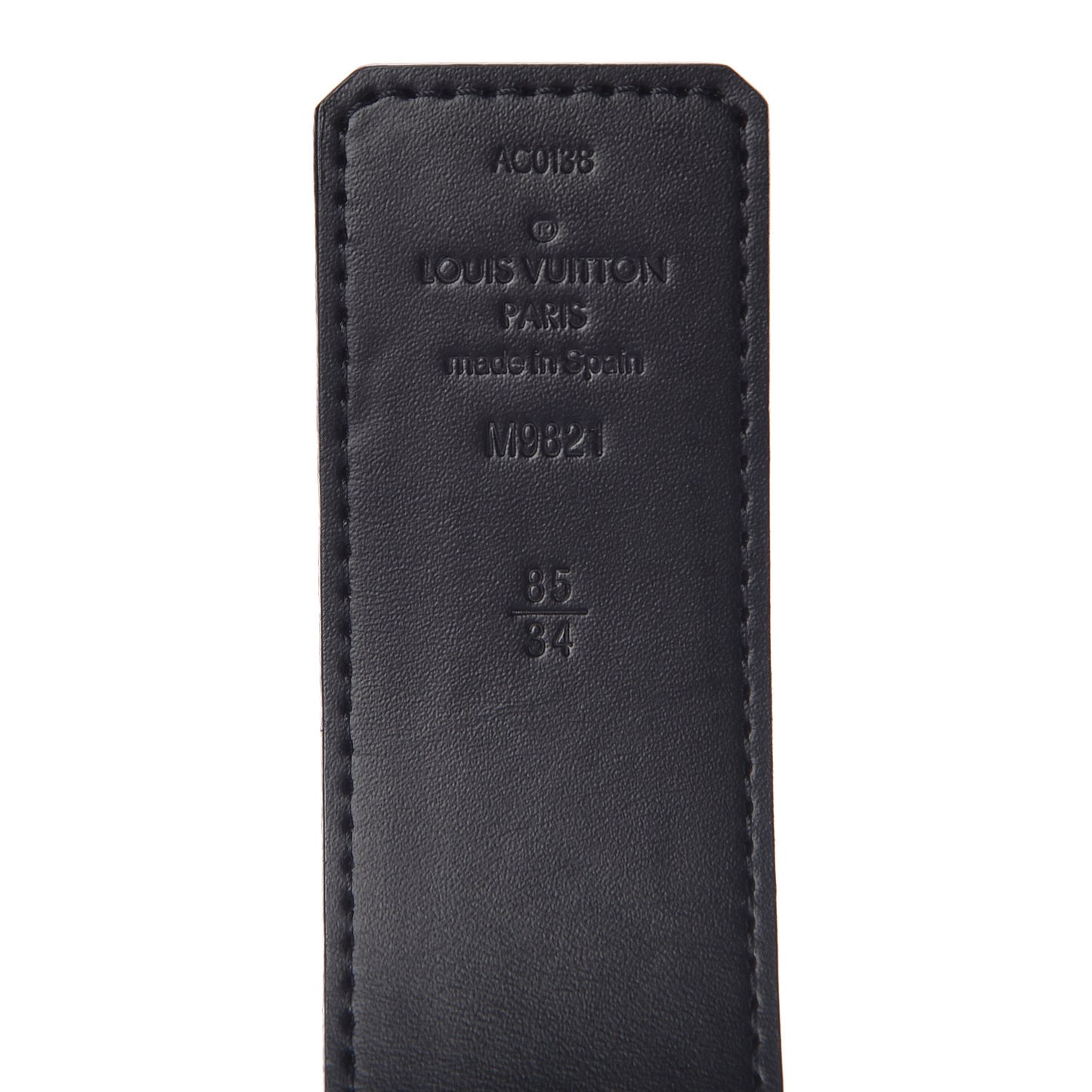 Calfskin Monogram 40mm LV Initiales Reversible Belt 85 34 Black