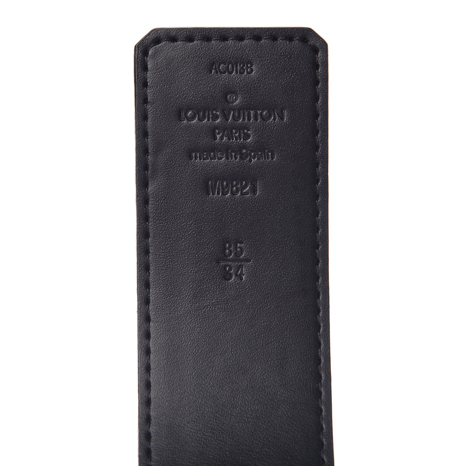 Louis Vuitton Calfskin Monogram 40mm LV Initiales Reversible Belt 85 34 Black 4 of 10