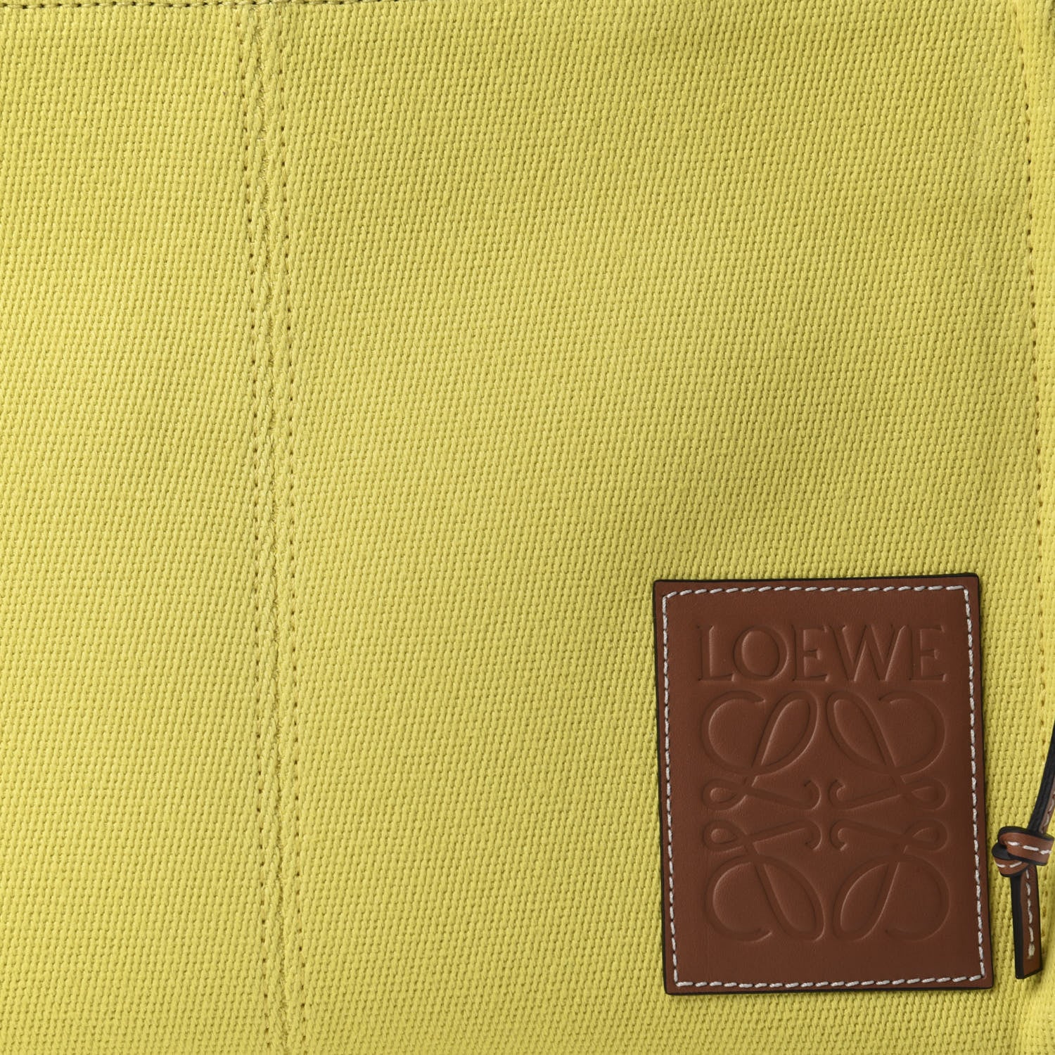 Loewe Canvas Calfskin Cushion Tote Yellow 9 of 9