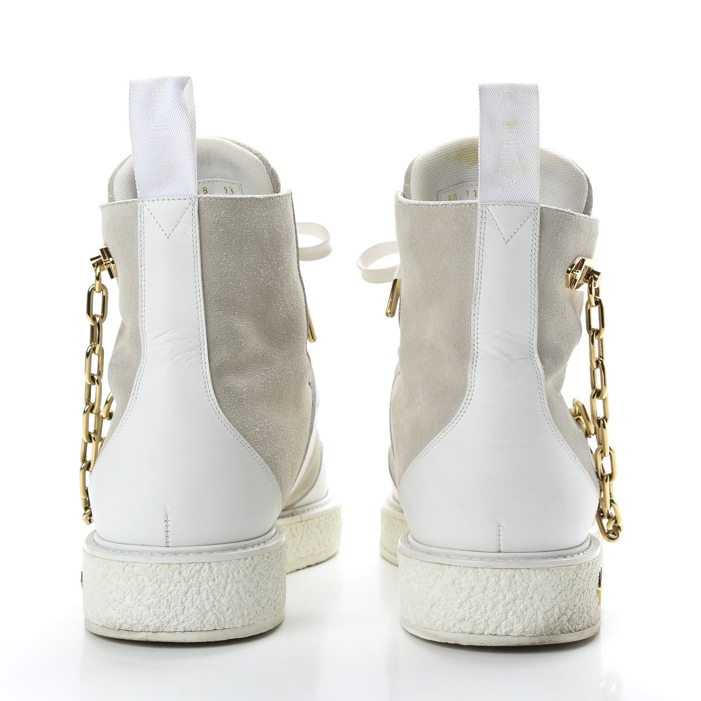 Calfskin Suede Mens Creeper Ankle Boots 9.5 White