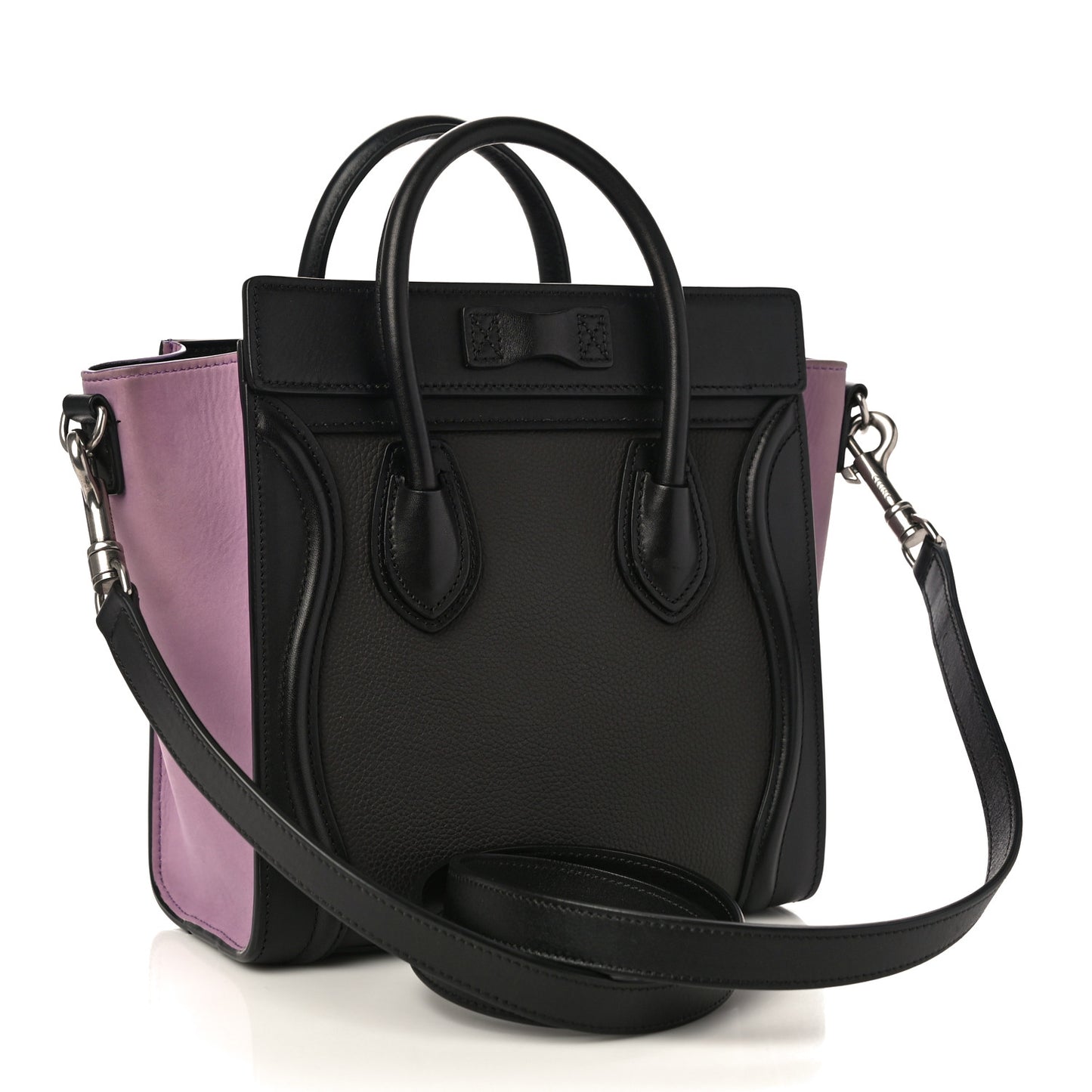 Smooth Drummed Calfskin Tri-color Nano Luggage Anthracite
