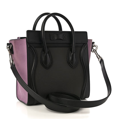 Celine Smooth Drummed Calfskin Tri-color Nano Luggage Anthracite 3 of 11