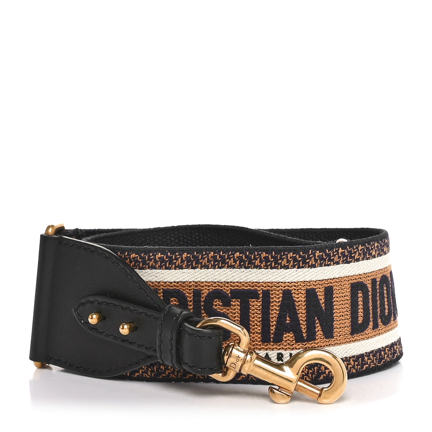 Canvas Embroidered Shoulder Strap Chocolate Multicolor