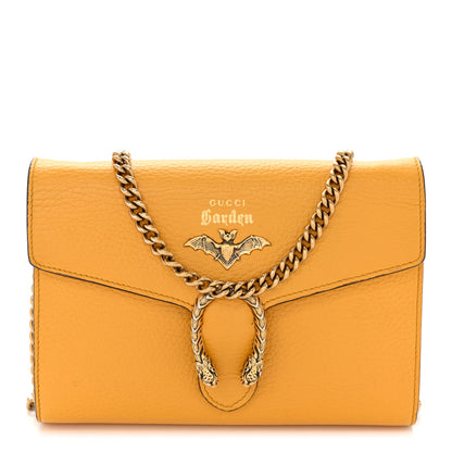 Gucci Calfskin Garden Dionysus Chain Wallet Yellow 1 of 12