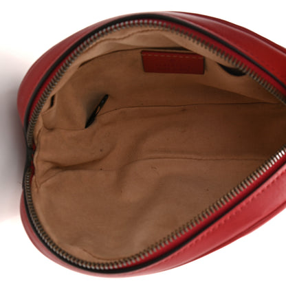 Gucci Calfskin Matelasse GG Marmont Belt Bag 95 38 Hibiscus Red 5 of 9