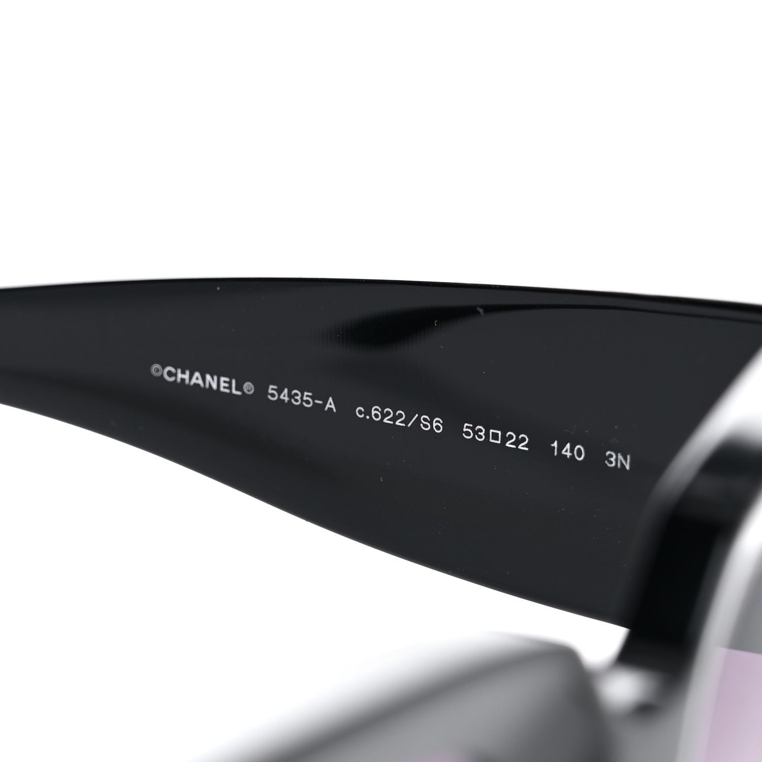 Chanel Acetate Rectangle Sunglasses 5435 Black 5 of 8