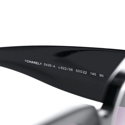 Chanel Acetate Rectangle Sunglasses 5435 Black 5 of 8