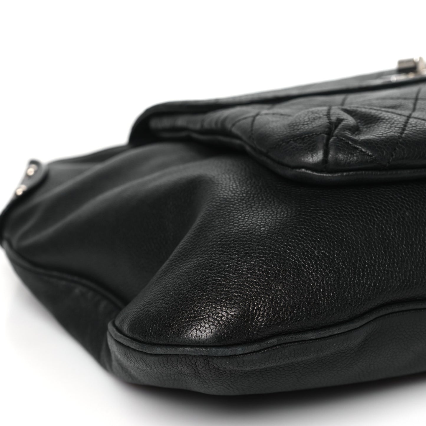 Caviar Stitched Pocket In The City Hobo Black