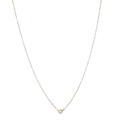 Tiffany 18K Yellow Gold Diamond .12ct Elsa Peretti Diamonds by the Yard Pendant Necklace 1 of 7