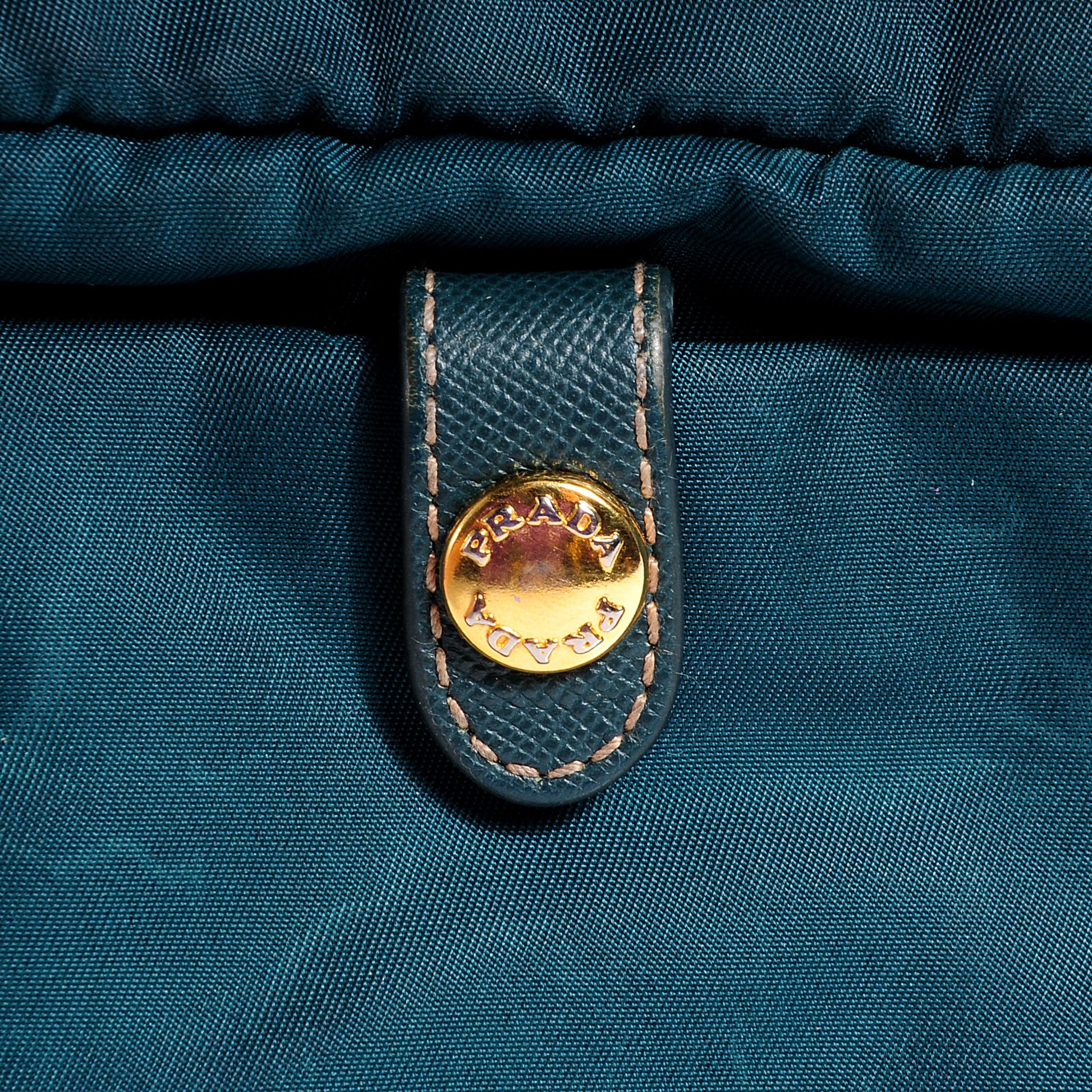 Prada Vela Cosmetic Pouch Petrolio 9 of 12