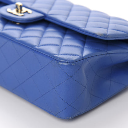 Chanel Lambskin Quilted Medium Double Flap Blue 8 of 16