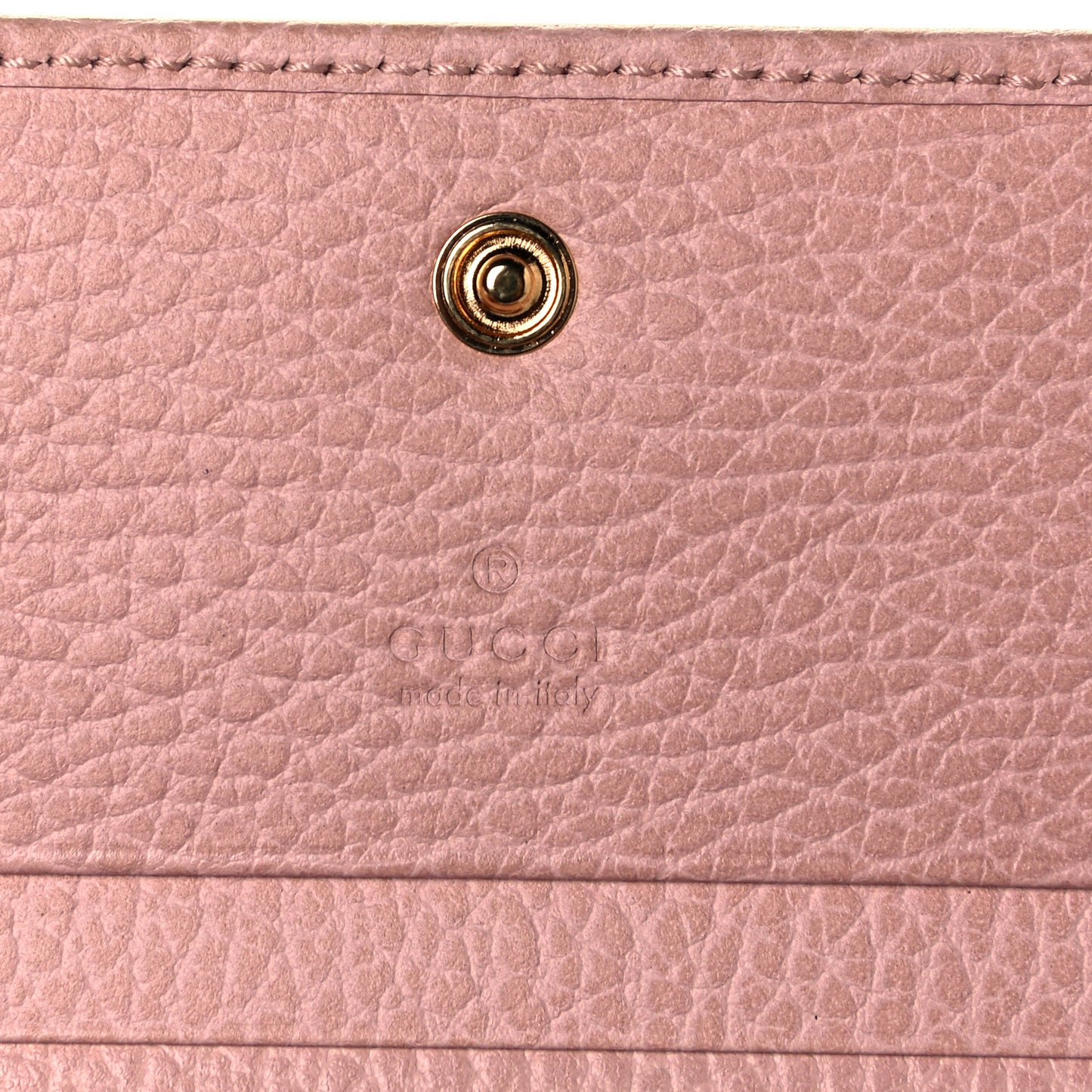 Dollar Calfskin GG Marmont Card Case Perfect Pink