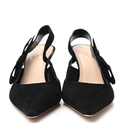Christian Dior Velvet Slingback Pumps 40 Black 2 of 9