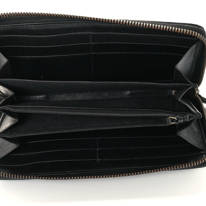 Gucci Calfskin Matelasse GG Marmont Zip Around Wallet Black 5 of 9